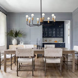 Lustre 8 Lumières Rustique Bougie Style pour Salon