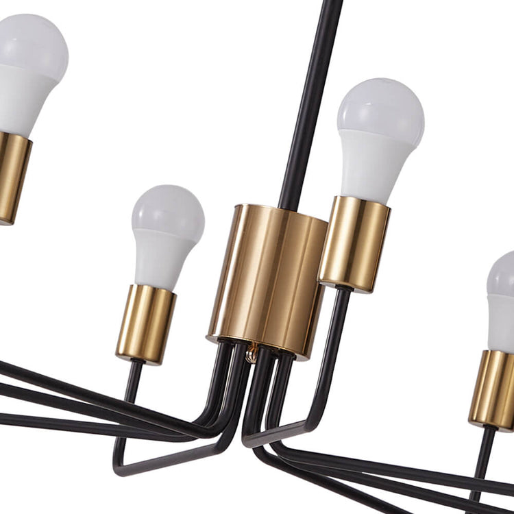 Lustre 8 Lumières Rustique Bougie Style pour Salon