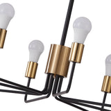 Lustre 8 Lumières Rustique Bougie Style pour Salon