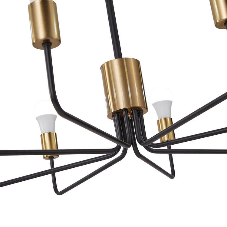 Lustre 8 Lumières Rustique Bougie Style pour Salon