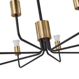 Lustre 8 Lumières Rustique Bougie Style pour Salon
