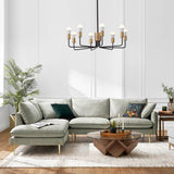 Lustre 8 Lumières Rustique Bougie Style pour Salon