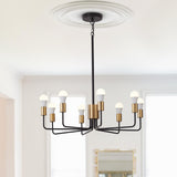 Lustre 8 Lumières Rustique Bougie Style pour Salon