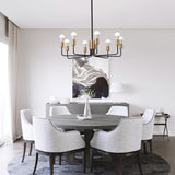 Lustre 8 Lumières Rustique Bougie Style pour Salon
