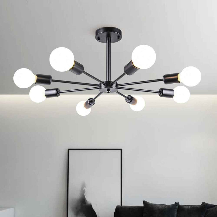 Plafonnier 8 Lumières Sputnik Semi-Encastré pour Cuisine