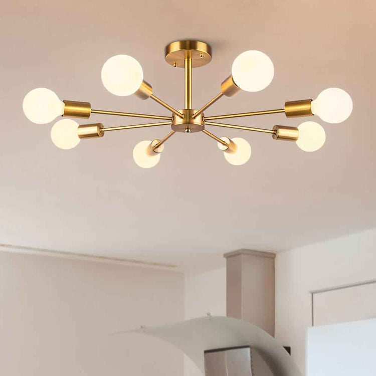 Plafonnier 8 Lumières Sputnik Semi-Encastré pour Cuisine