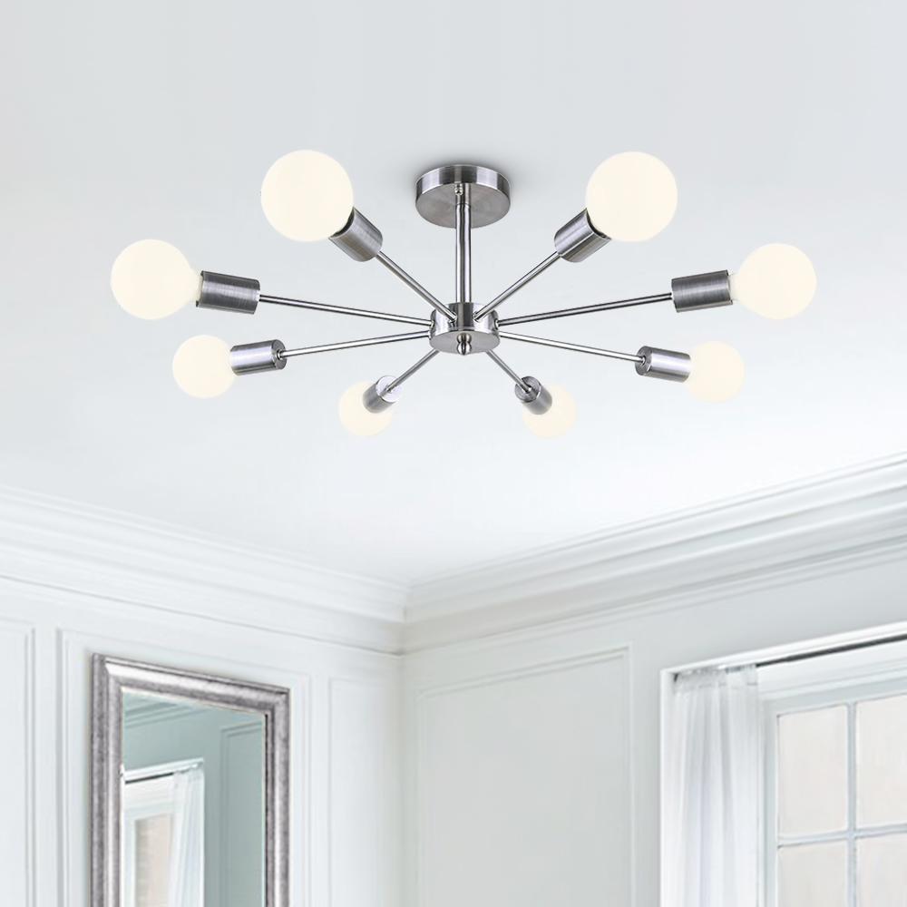 Plafonnier 8 Lumières Sputnik Semi-Encastré pour Cuisine