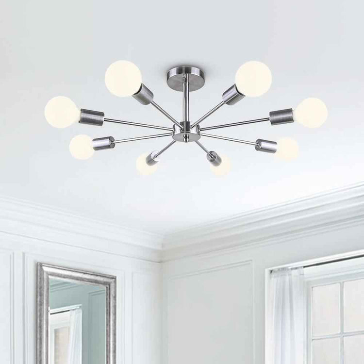 Plafonnier 8 Lumières Sputnik Semi-Encastré pour Cuisine