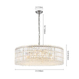 Lustre Cristal Verre 8/12 Lumières Suspension Cuisine pour Cuisine