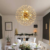 Lustre Cristal 9 Lumières Pissenlit pour Salon