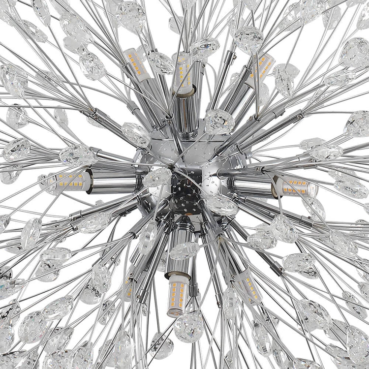 Lustre Cristal 9 Lumières Pissenlit pour Salon