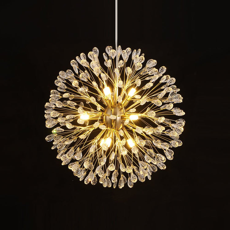 Lustre Cristal 9 Lumières Pissenlit pour Salon