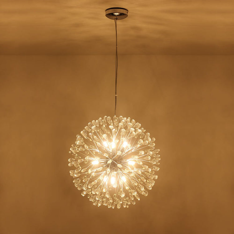 Lustre Cristal 9 Lumières Pissenlit pour Salon