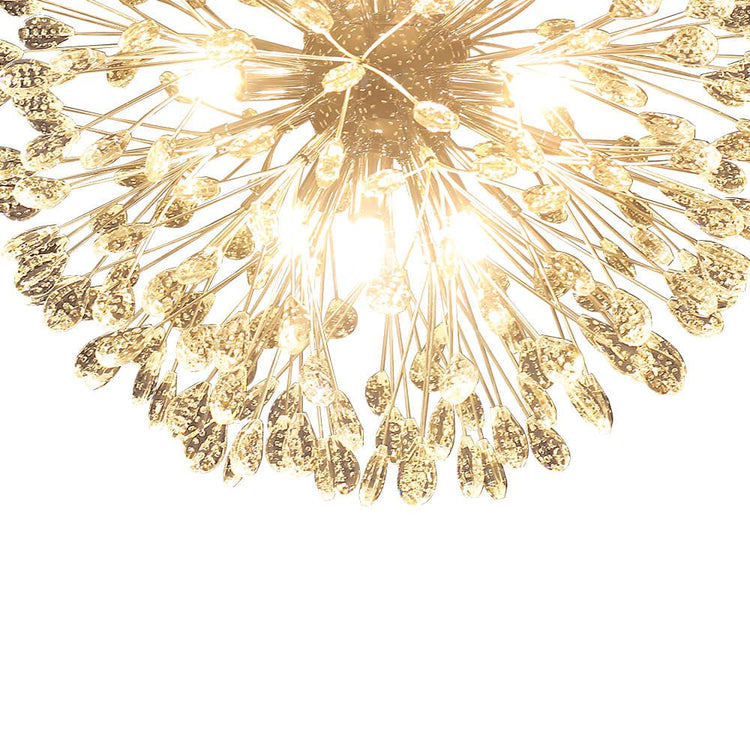 Lustre Cristal 9 Lumières Pissenlit pour Salon
