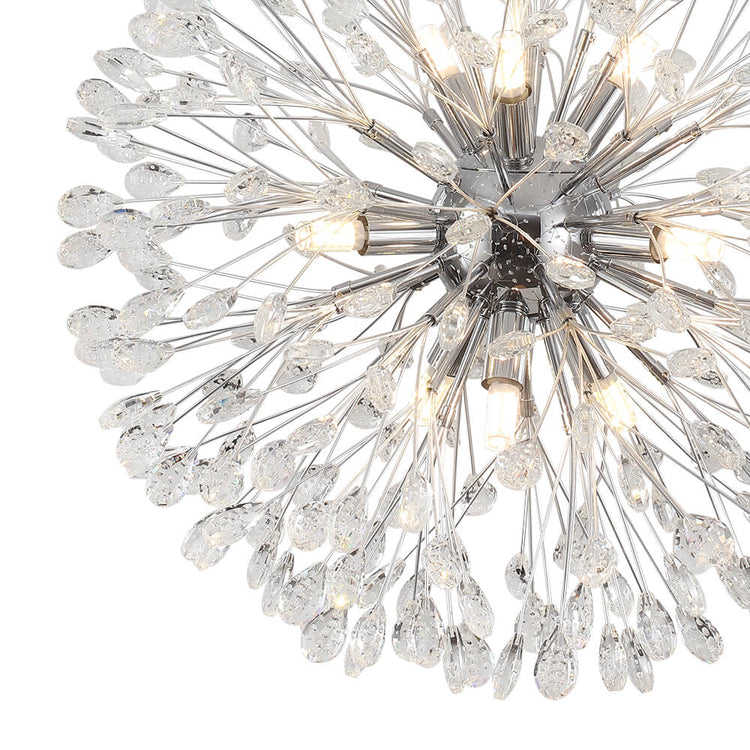 Lustre Cristal 9 Lumières Pissenlit pour Salon