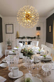 Lustre Cristal 9 Lumières Pissenlit pour Salon