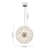 Lustre Cristal 9 Lumières Pissenlit pour Salon