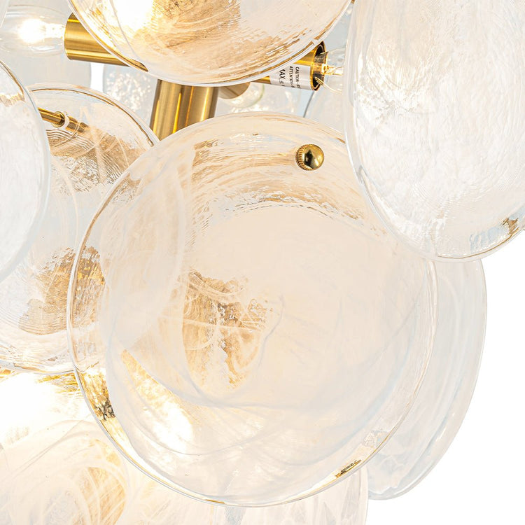 Lustre Cuisine 12 Lumières en Verre