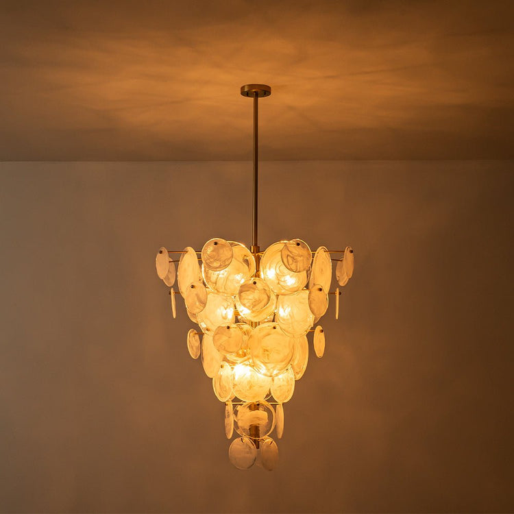 Lustre Cuisine 12 Lumières en Verre