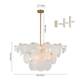 Lustre Cuisine 12 Lumières en Verre