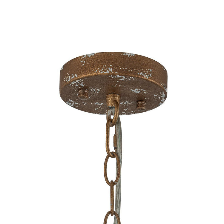 Suspension Salle à Manger Dôme en Métal Bleu 40 cm