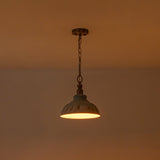 Suspension Salle à Manger Dôme en Métal Bleu 40 cm