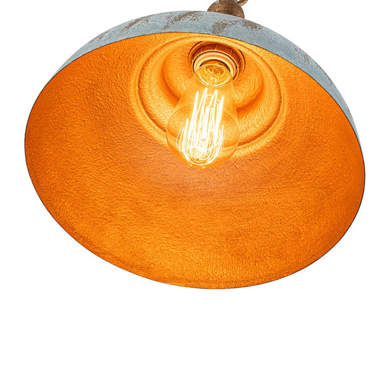 Suspension Salle à Manger Dôme en Métal Bleu 40 cm