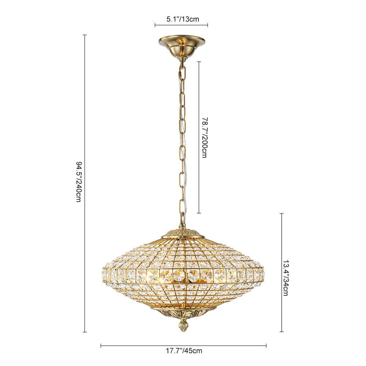 Lustre Salon Diamant en Cristal
