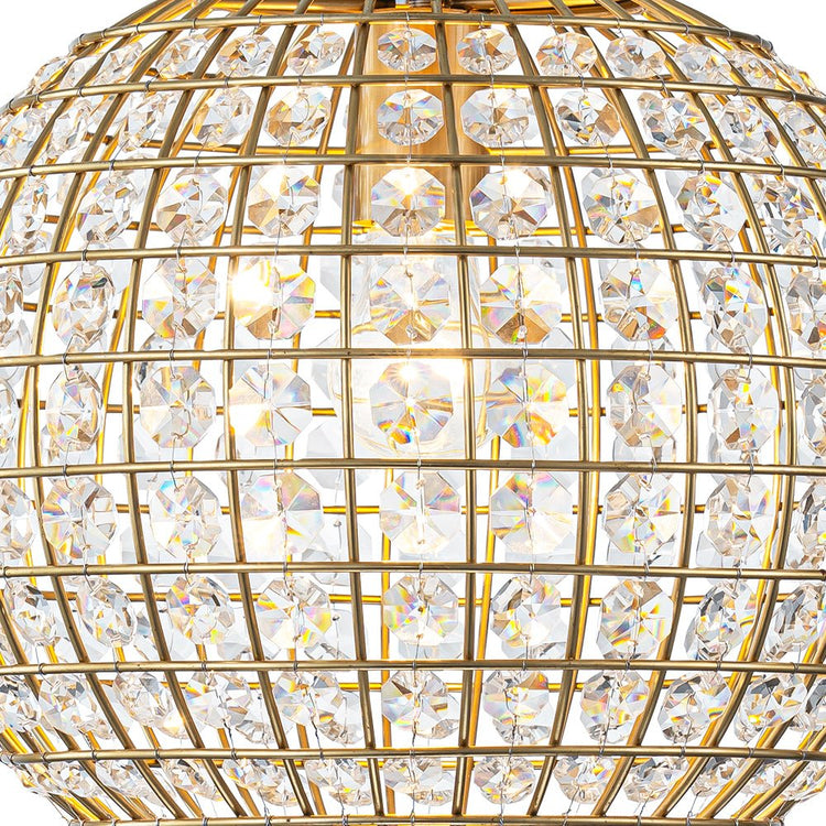 Lustre Salon Sphère en Cristal 32 cm