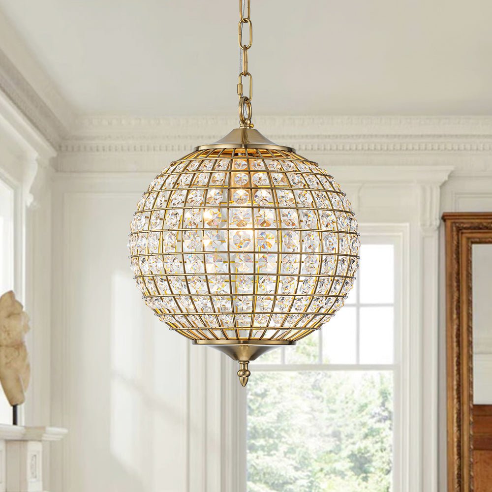 Lustre Salon Sphère en Cristal 32 cm