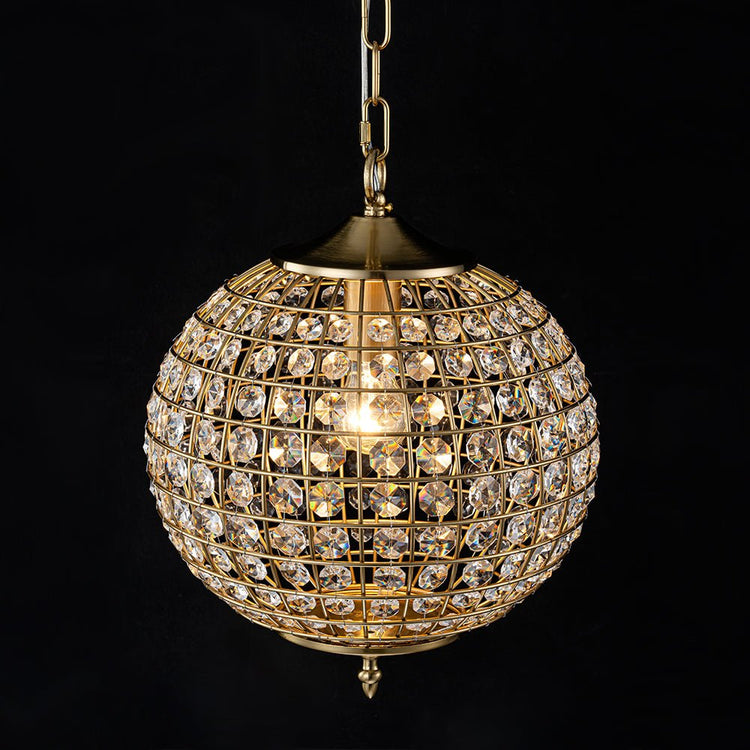 Lustre Salon Sphère en Cristal 32 cm