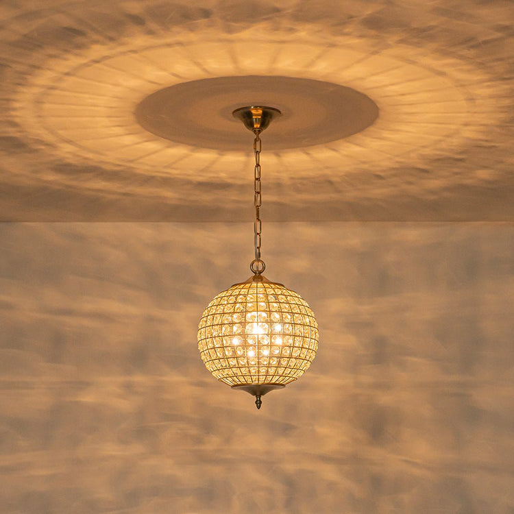 Lustre Salon Sphère en Cristal 32 cm