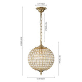 Lustre Salon Sphère en Cristal 32 cm