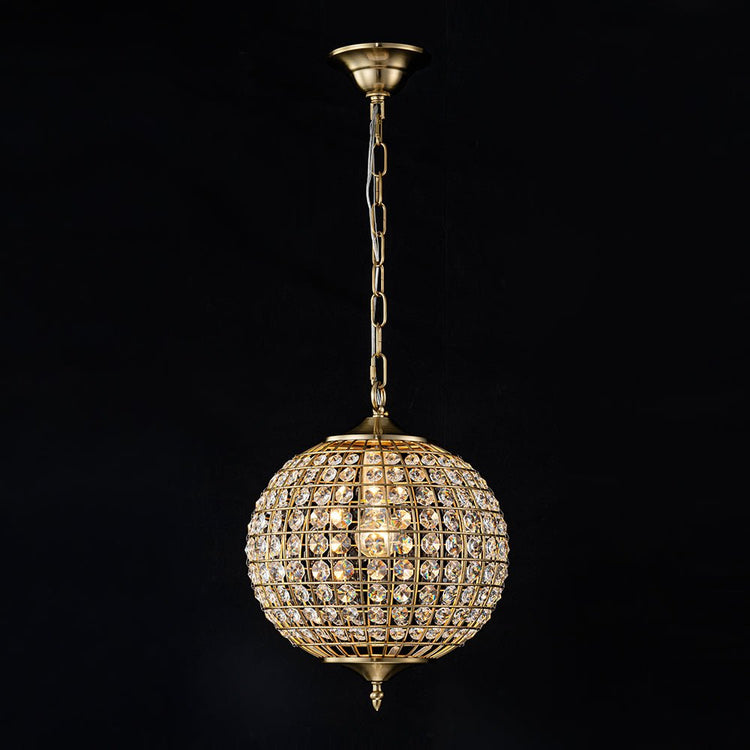 Lustre Salon Sphère en Cristal 32 cm