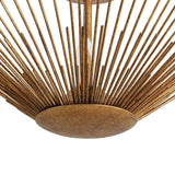 Lustre Salon Soleil en Métal Doré