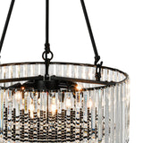 Lustre Salle à Manger en Cristal Noir