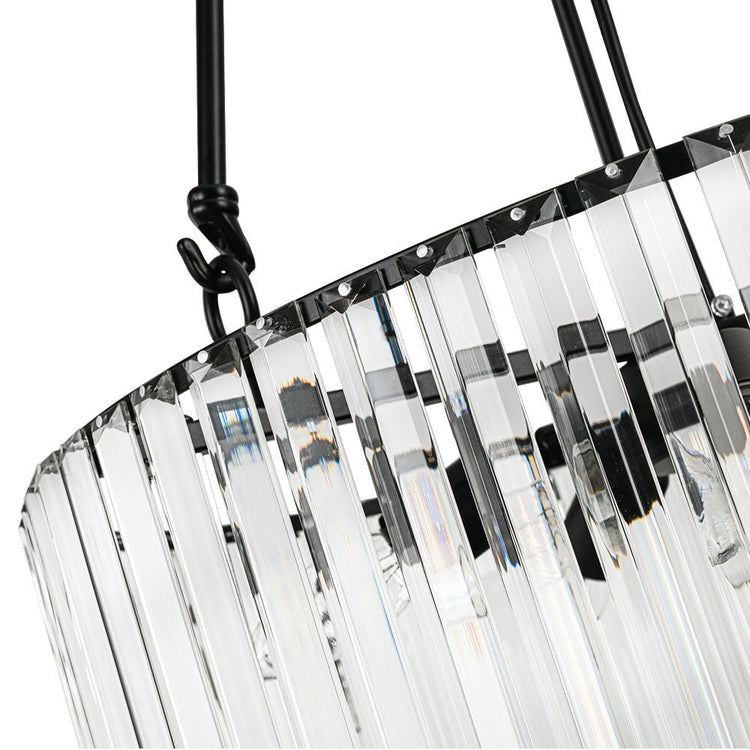 Lustre Salle à Manger en Cristal Noir