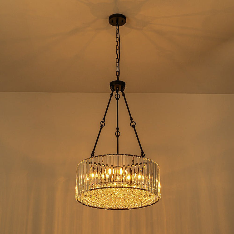 Lustre Salle à Manger en Cristal Noir