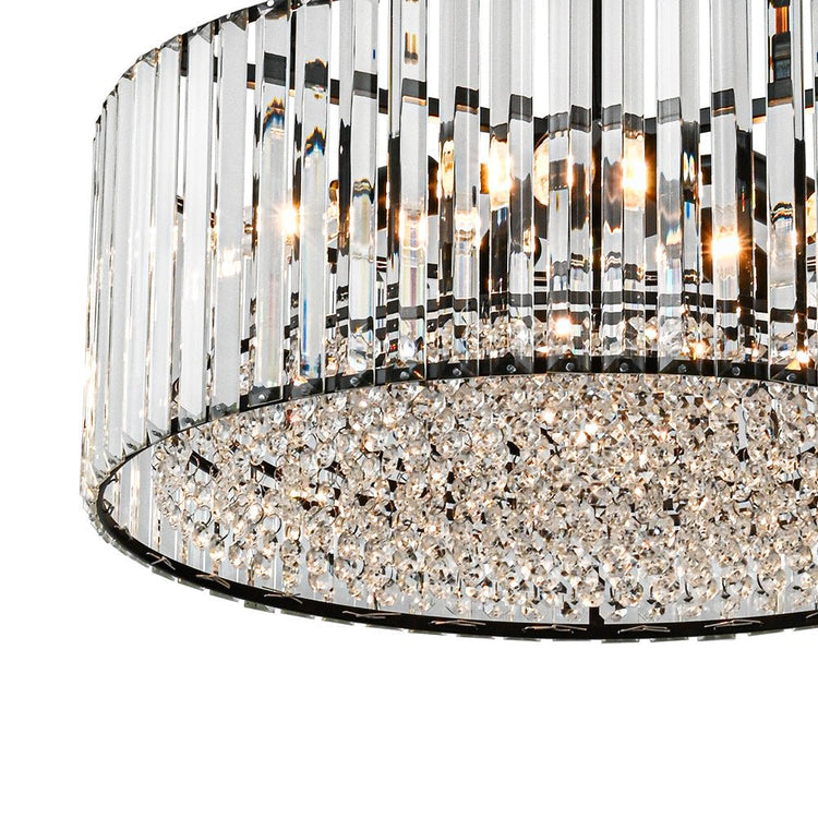 Lustre Salle à Manger en Cristal Noir