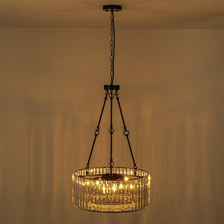 Lustre Salle à Manger en Cristal Noir