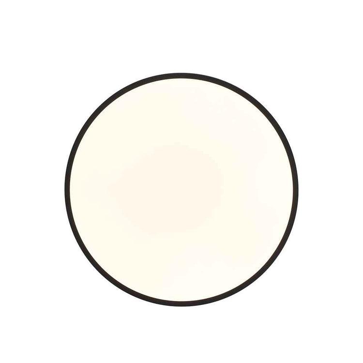Diffuseur acrylique opale rond avec bord noir de plafonnier LED