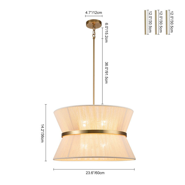 Suspension Salon Tambour en Verre