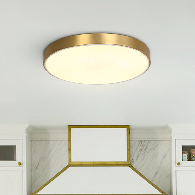 Plafonnier Salle de Bain Rond en Laiton