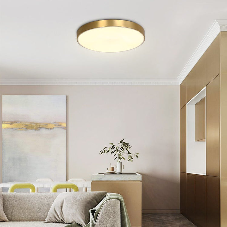 Plafonnier Salle de Bain Rond en Laiton
