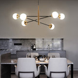 Lustre Salon Spoutnik en Laiton 120 cm