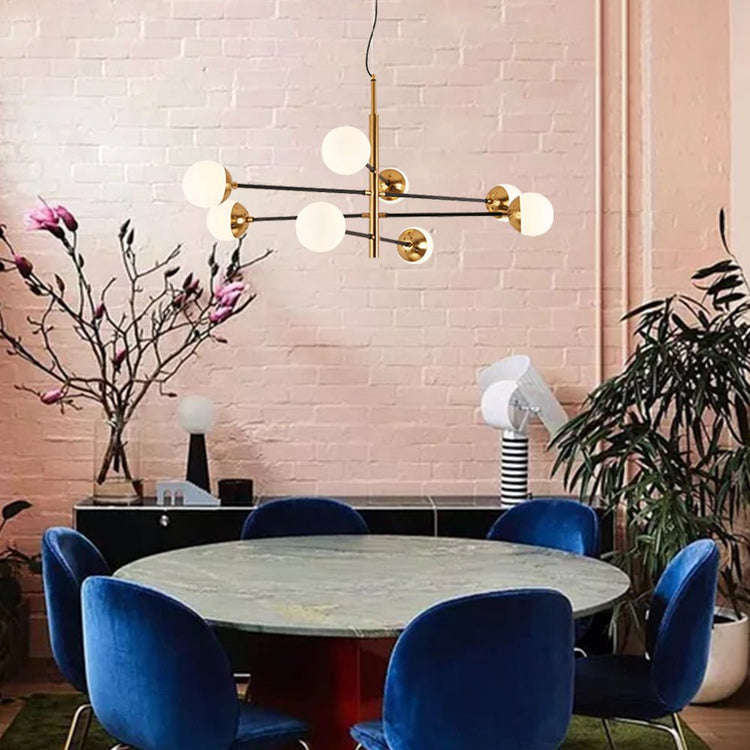 Lustre Salon Spoutnik en Laiton 120 cm