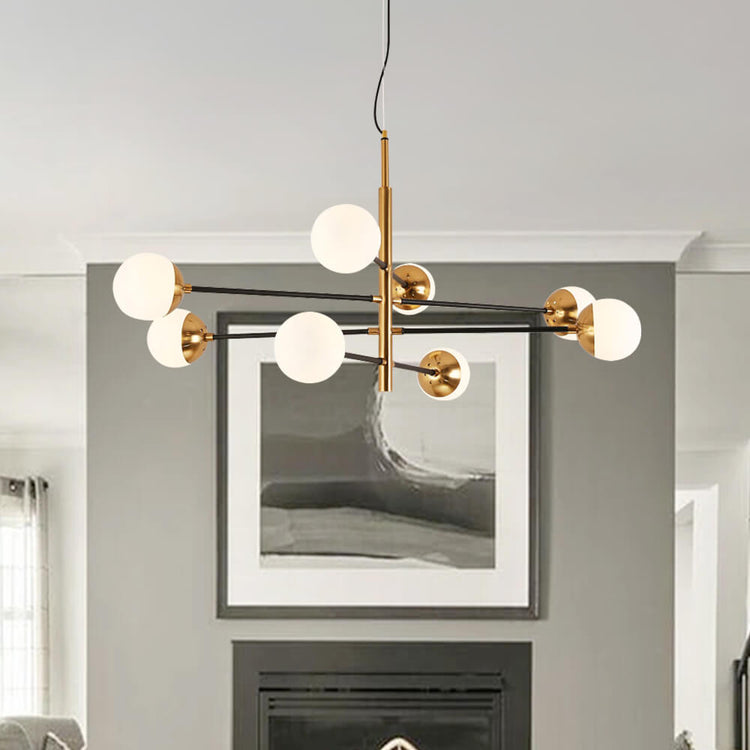 Lustre Salon Spoutnik en Laiton 120 cm