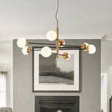 Lustre Salon Spoutnik en Laiton 120 cm