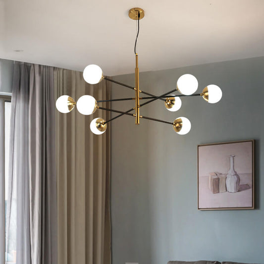 Lustre Salon Spoutnik en Laiton 120 cm