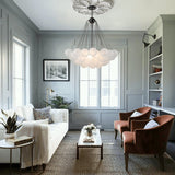 Lustre Salon Boule en Verre 80 cm